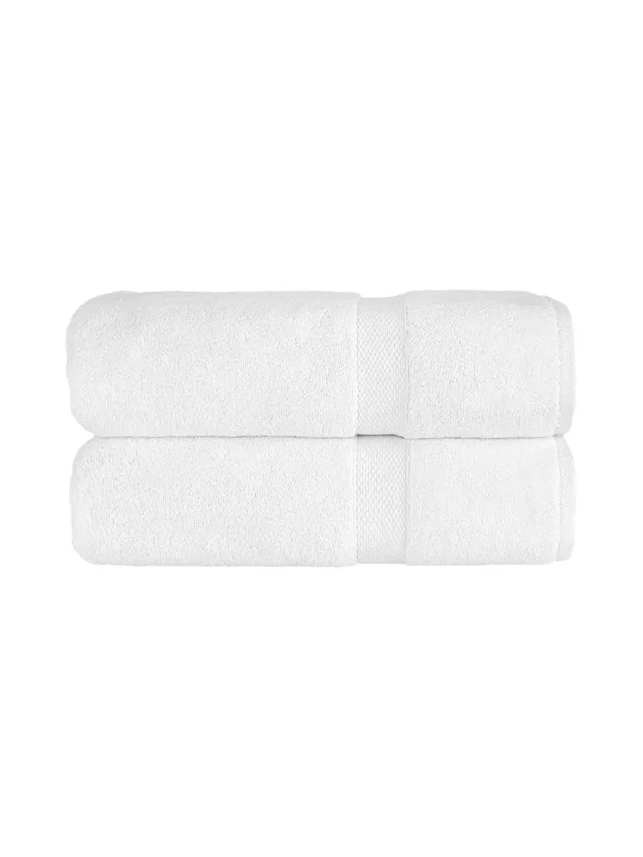 Набор из 2 махровых банных полотенец Anovia Turkish Cotton Oversized Linum Home — изображение 1 из 6, белый