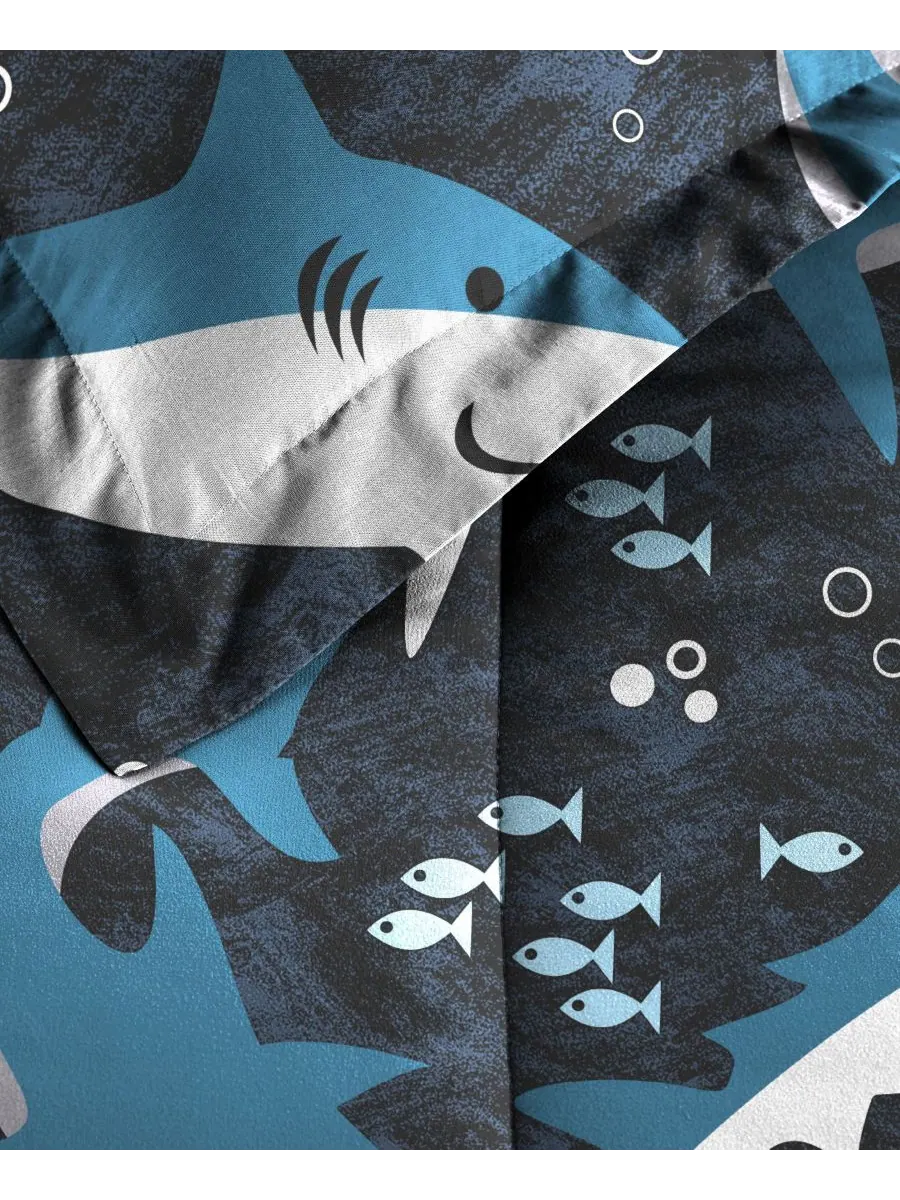 Комплект постельного белья Sharks из 5 предметов, размер Twin Dream Factory — изображение 9 из 10, синий