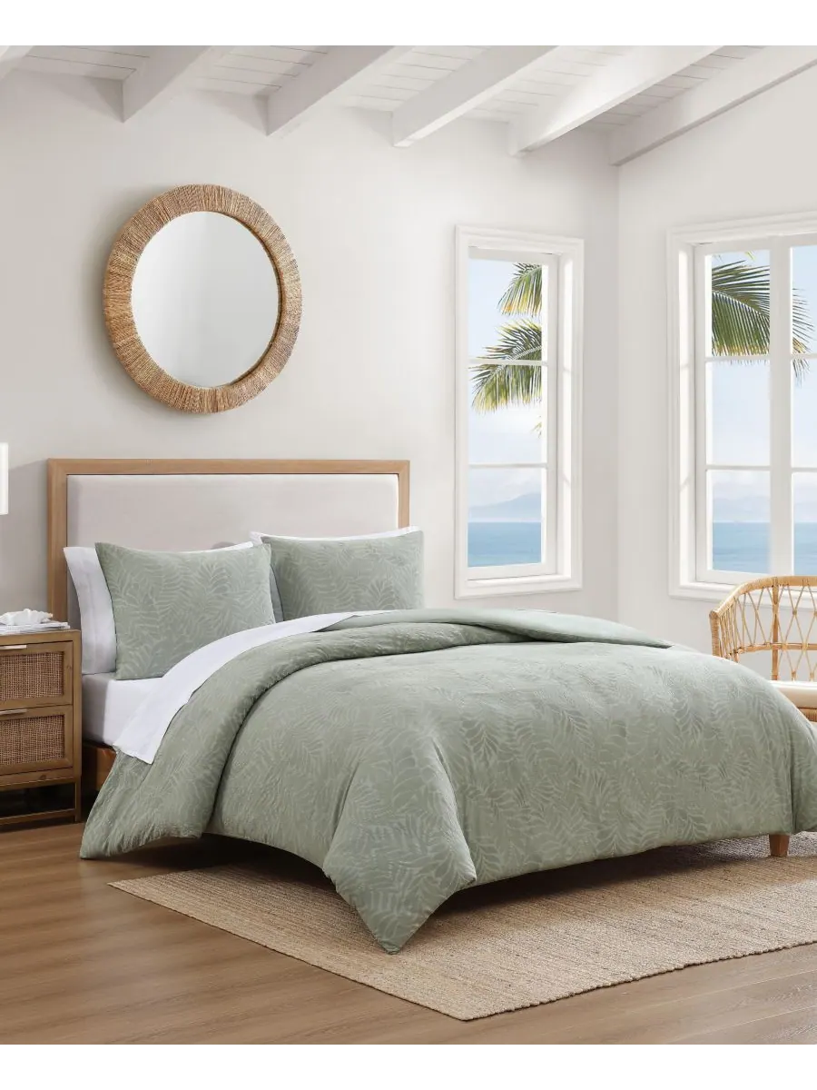 Комплект постельного белья Tommy Bahama Harbor Palm Cotton из 3 предметов, размер Full/Queen Tommy — изображение 2 из 9