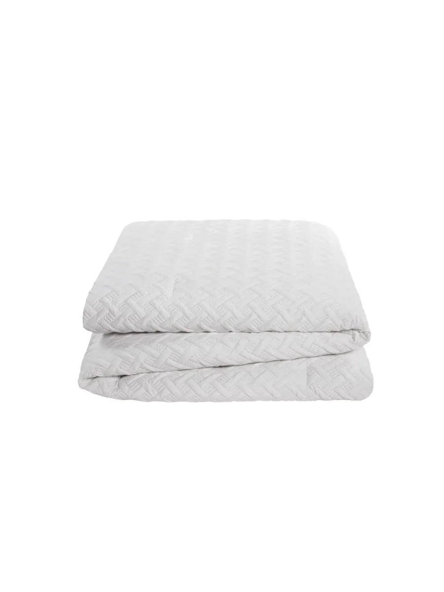 Комплект постельного белья Nina с рельефным рисунком, размер Twin XL VCNY Home — изображение 4 из 5, белый