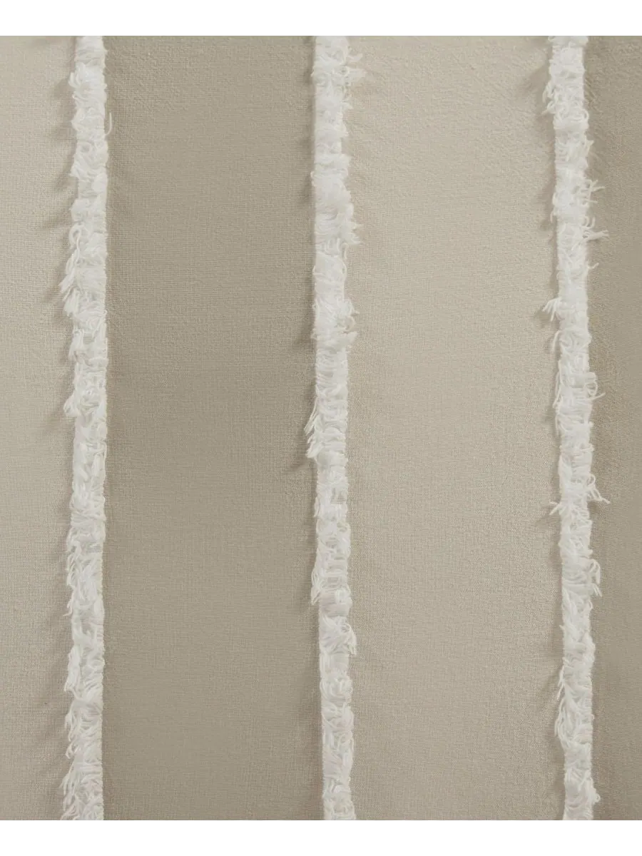 Комплект постельного белья striped shay из 3 предметов, размер king/california king. INK+IVY — изображение 4 из 9, тауп