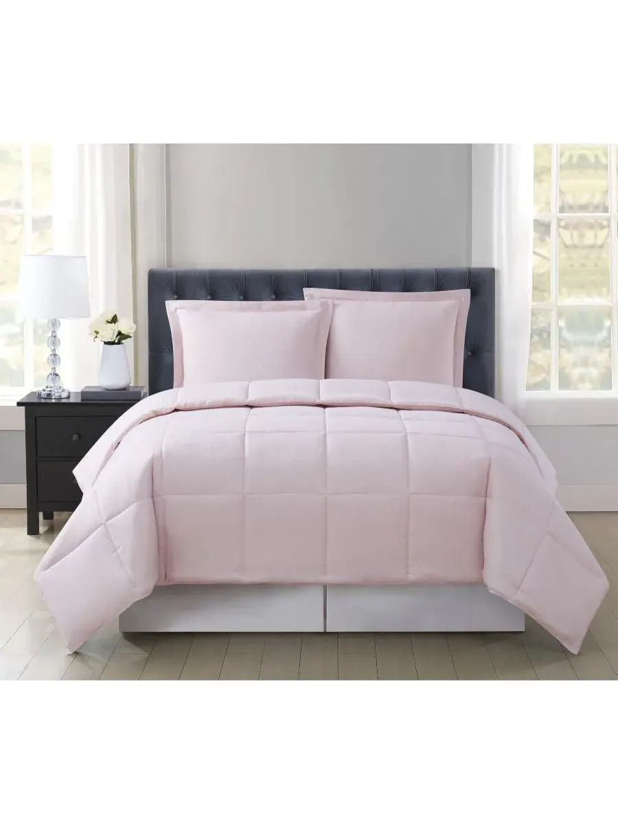 Комплект постельного белья Everyday Solid из 2 предметов, размер Twin XL Truly Soft — изображение 3 из 4, черный