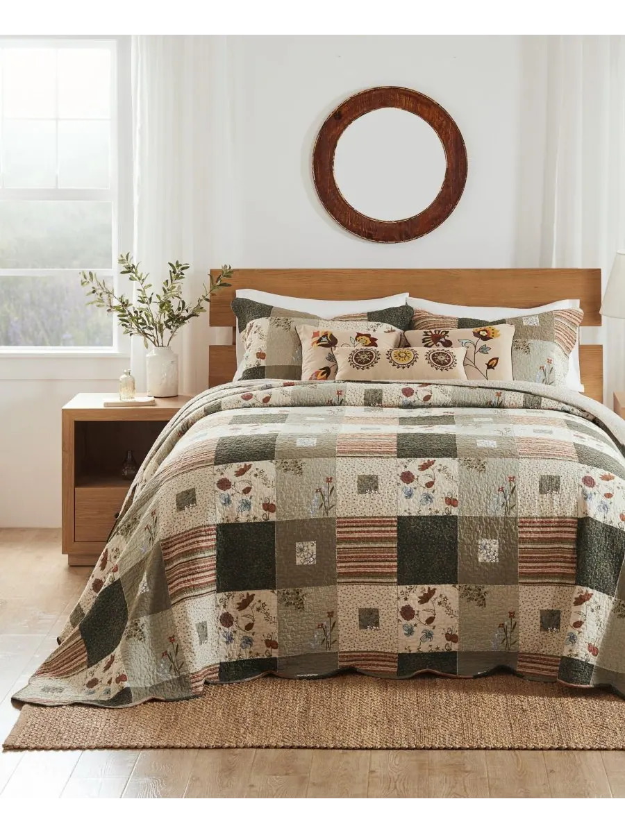 Комплект постельного белья sedona desert beauty из 3 предметов, размер queen. Greenland Home — изображение 2 из 4, серый