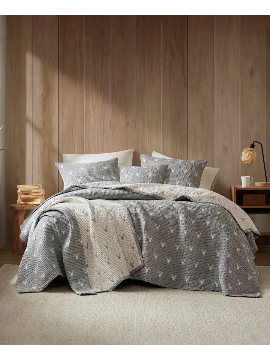 Комплект из 3 предметов Keystone Matelasse, размер King/Cal King Woolrich — изображение 7 из 10, серый