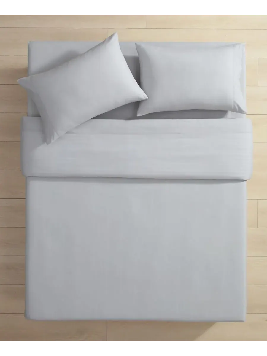 Комплект постельного белья Highland Chill Solid из микрофибры с терморегулирующими свойствами, 4 — изображение 5 из 6, серый