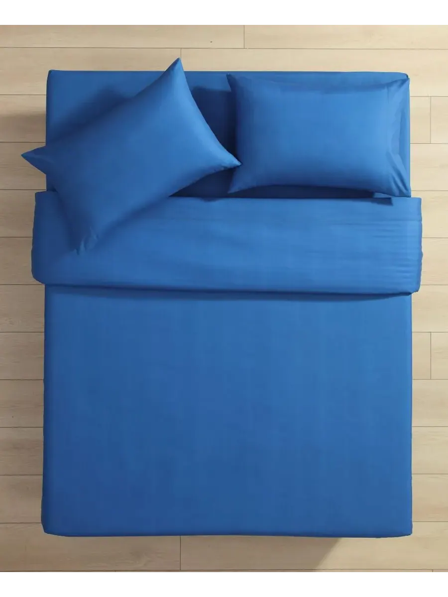 Комплект постельного белья Highland Chill Solid из микрофибры с терморегулирующими свойствами, 4 — изображение 3 из 6, синий