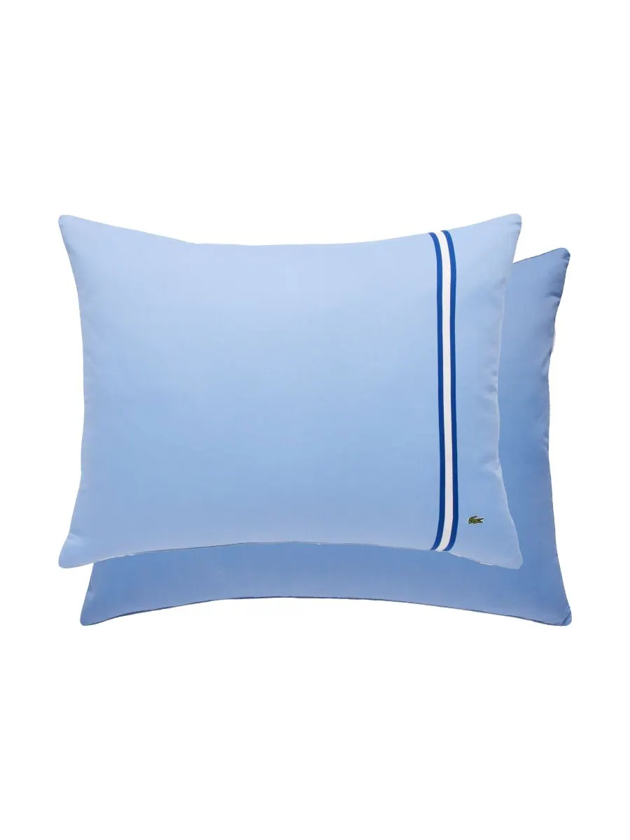 Комплект постельного белья Hollis Stripe из 3 предметов, размер King Lacoste Home — изображение 5 из 6, синий