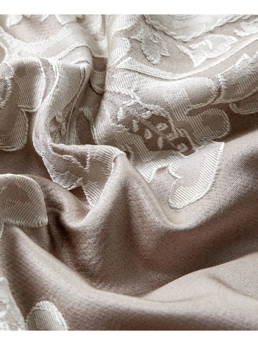 Комплект постельного белья Therese Damask из 7 предметов, размер King Stratford Park — изображение 5 из 10, бежевый