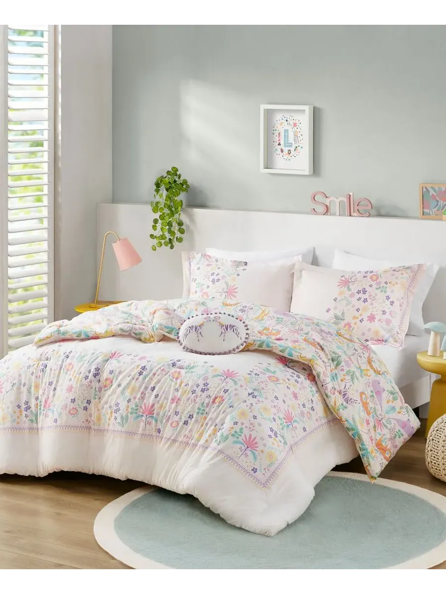 Комплект постельного белья Intelligent Design Lulu Floral Reversible из 3 предметов, размер Twin — изображение 2 из 10