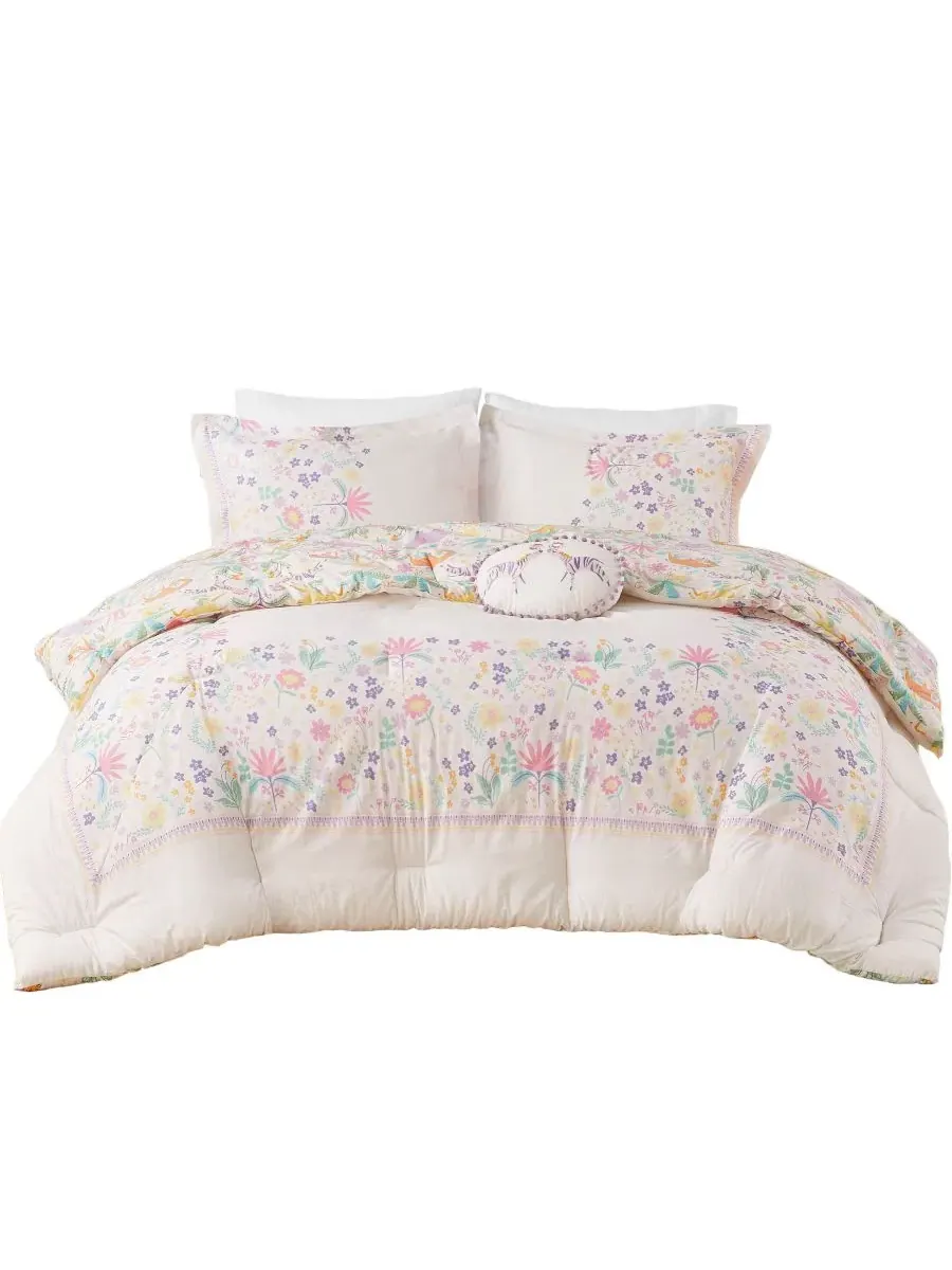 Комплект постельного белья Intelligent Design Lulu Floral Reversible из 3 предметов, размер Twin — изображение 10 из 10