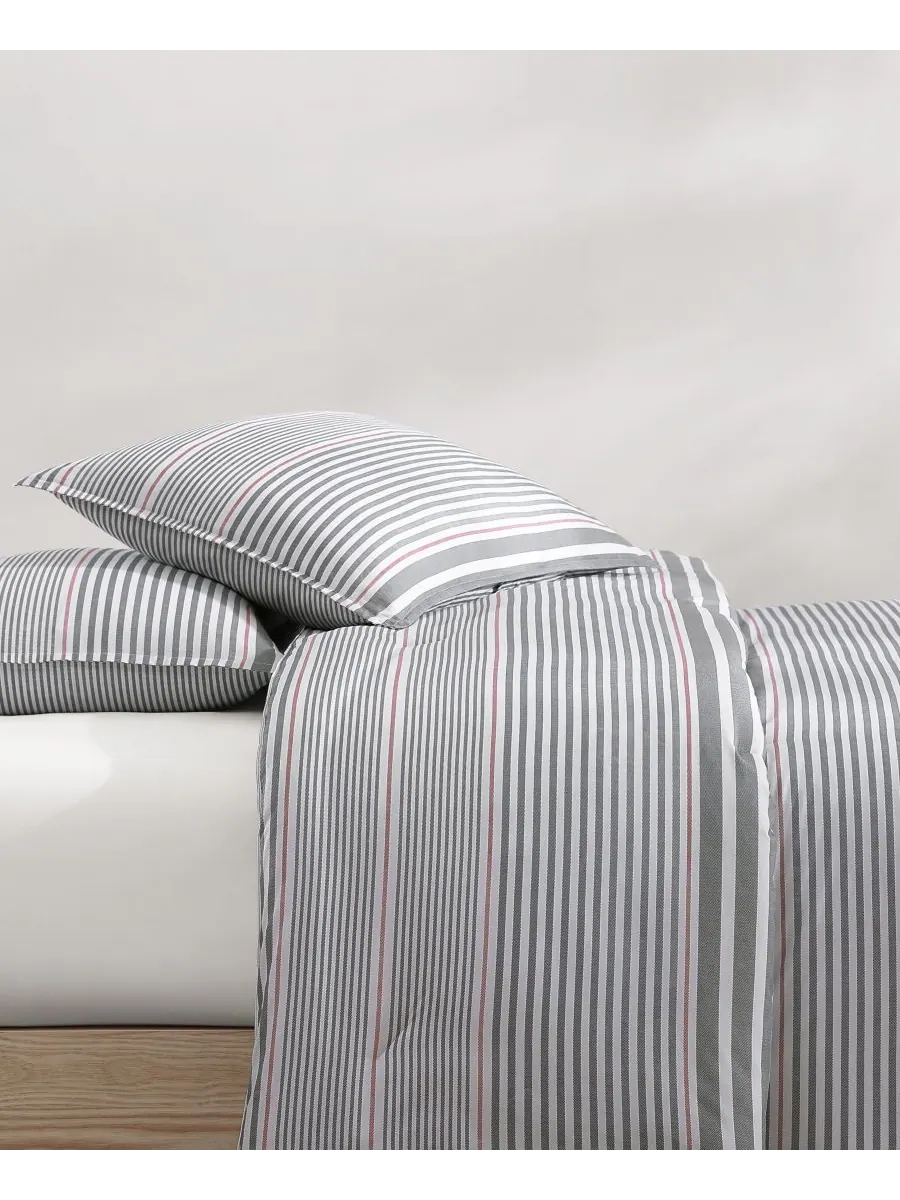 Комплект постельного белья Danbury Stripe Cotton, 2 предмета, размер Twin/Twin XL Tommy Hilfiger — изображение 8 из 8, серый