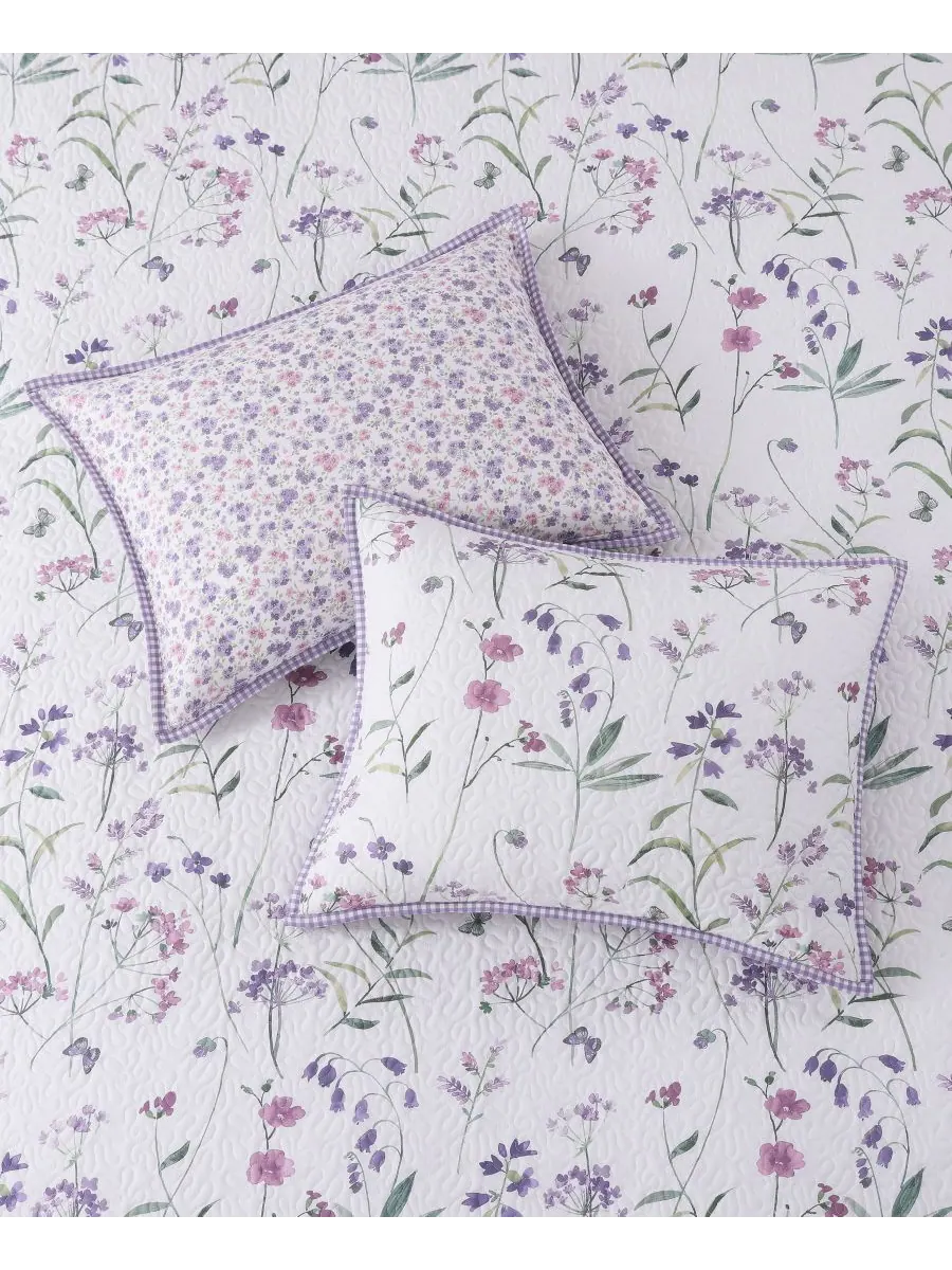 Комплект постельного белья Nola Floral из 3 предметов, размер Full/Queen Royal Court — изображение 2 из 5, фиолетовый