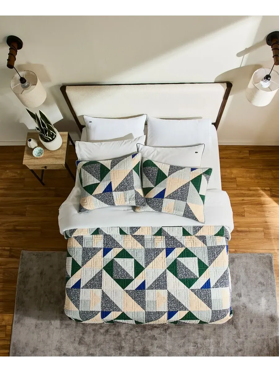 Комплект постельного белья Signature Cotton из 3 предметов, размер King Lacoste Home — изображение 2 из 6, мульти