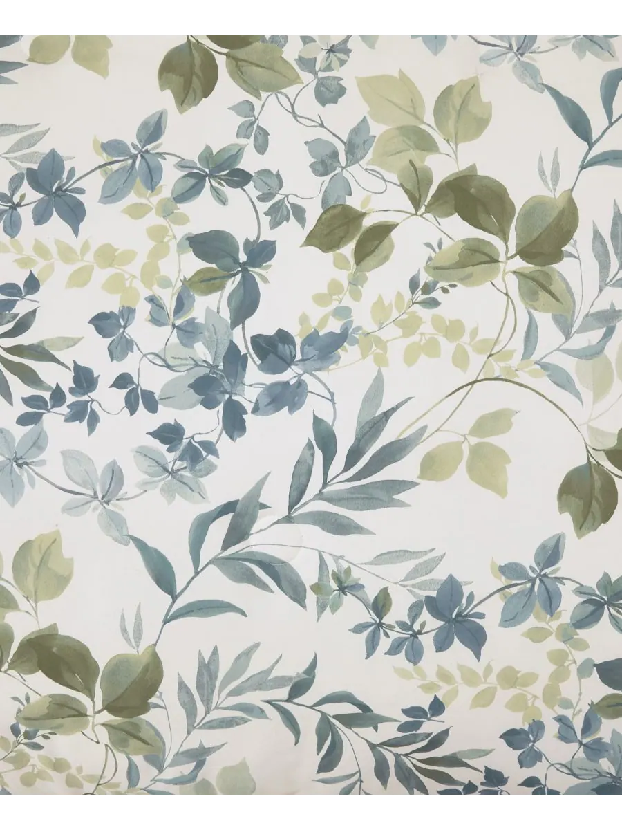 Комплект постельного белья Evergreen Botanical Leaf из 4 предметов, размер Full Royal Court — изображение 5 из 5, синий