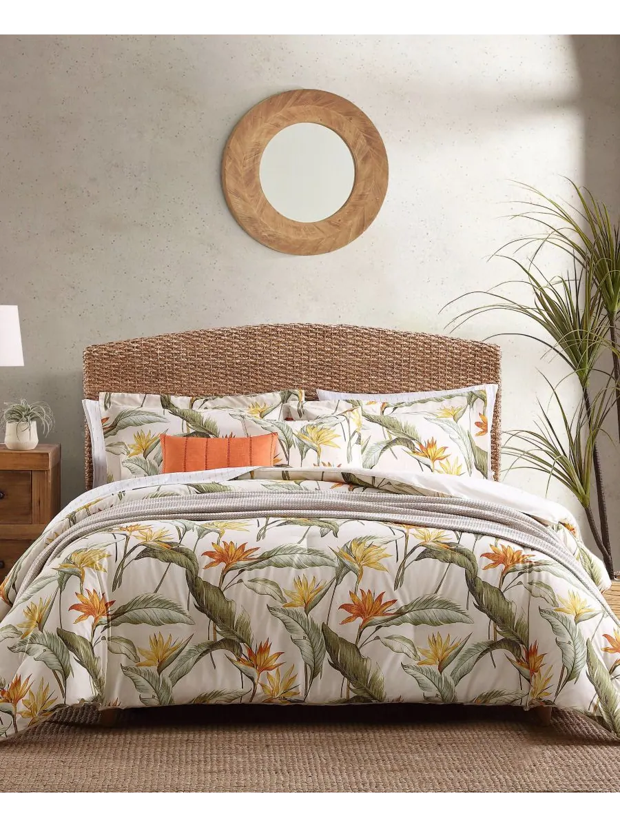 Комплект постельного белья «Райские птицы» из 4 предметов, размер King Tommy Bahama Home — изображение 1 из 9, бежевый