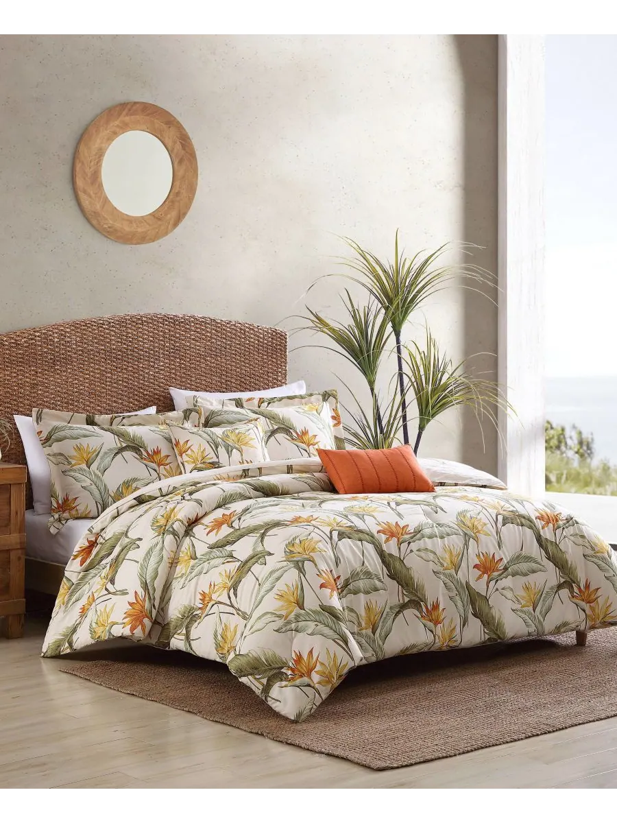 Комплект постельного белья «Райские птицы» из 4 предметов, размер King Tommy Bahama Home — изображение 2 из 9, бежевый