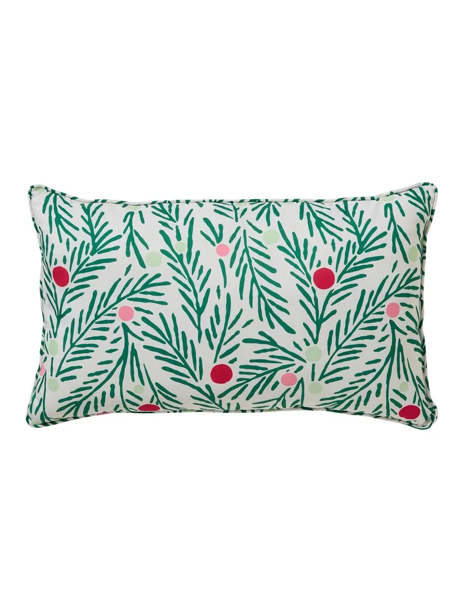 Праздничный комплект постельного белья Green Branches, 4 предмета, размер King Hallmark Bedding — изображение 5 из 8, зеленый