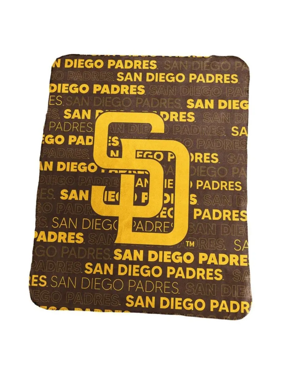 Классический флисовый плед San Diego Padres размером 127 x 152 см Logo Brands — изображение 1 из 1, нет цвета