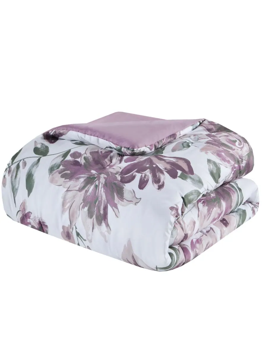 Комплект постельного белья Alice Floral из 7 предметов, размер King Madison Park Essentials — изображение 2 из 10, сирень