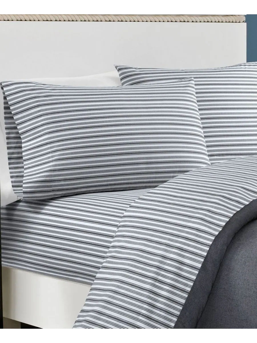 Комплект постельного белья coleridge stripe из хлопкового перкаля, 3 предмета, размер twin Nautica