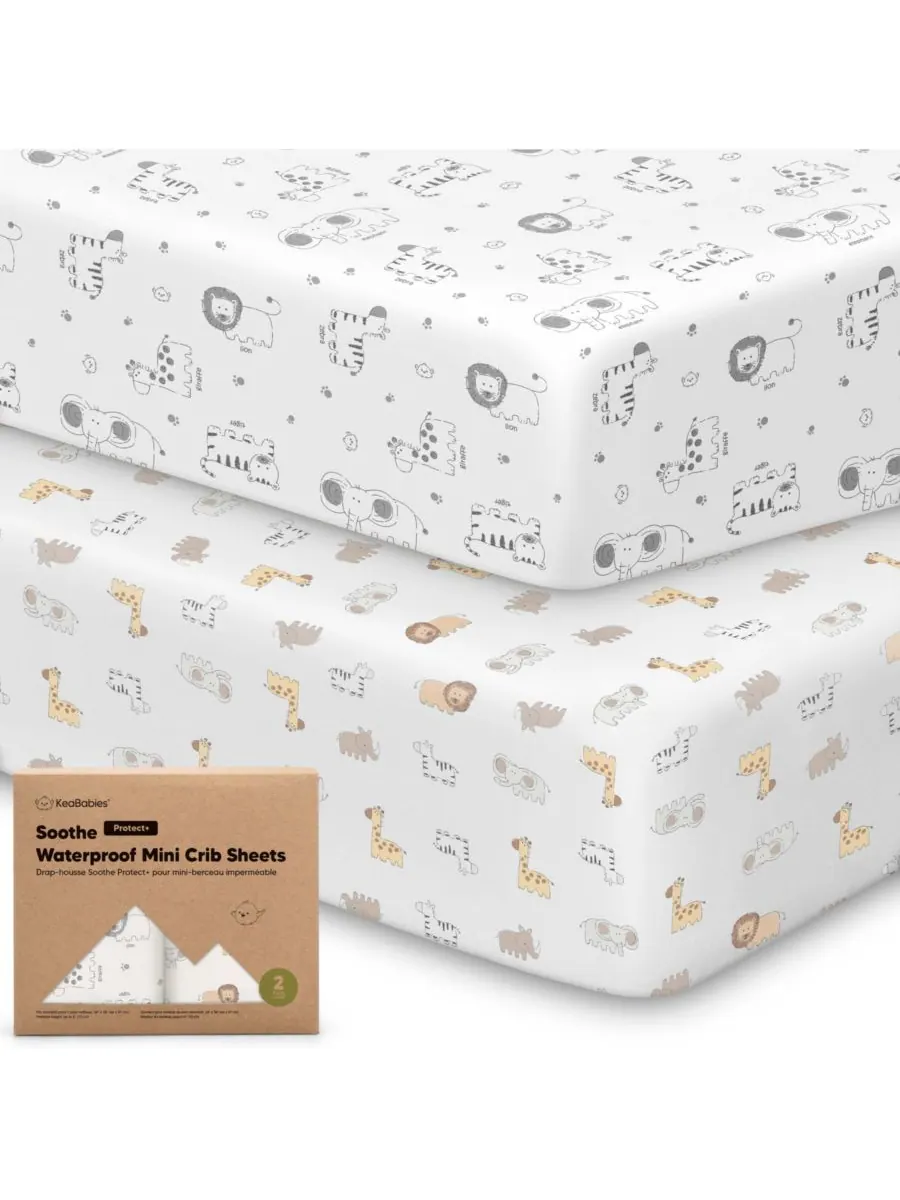 Комплект из 2 хлопковых простыней для детской кроватки Soothe Pack N Play (38x26 дюймов) для