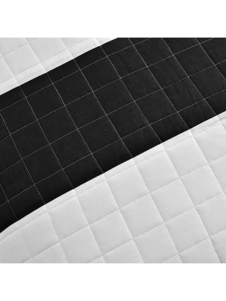 Комплект постельного белья New Berlin Stripe из 3 предметов, размер Full/Queen Lush Décor — изображение 4 из 7, черный белый