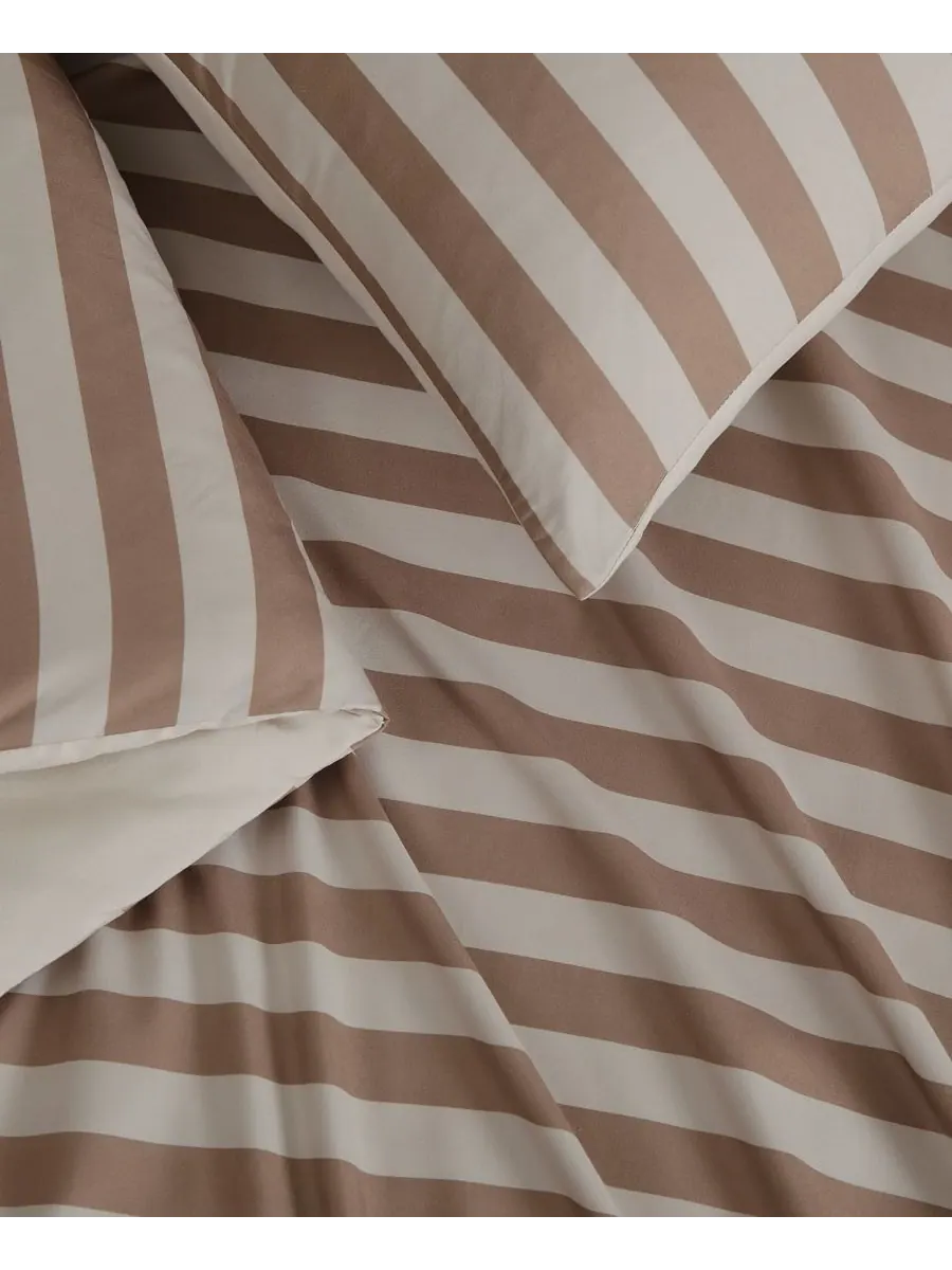 Комплект постельного белья Weston Stripe, 2 предмета, размер Twin/Twin XL Truly Soft — изображение 4 из 5, коричневый