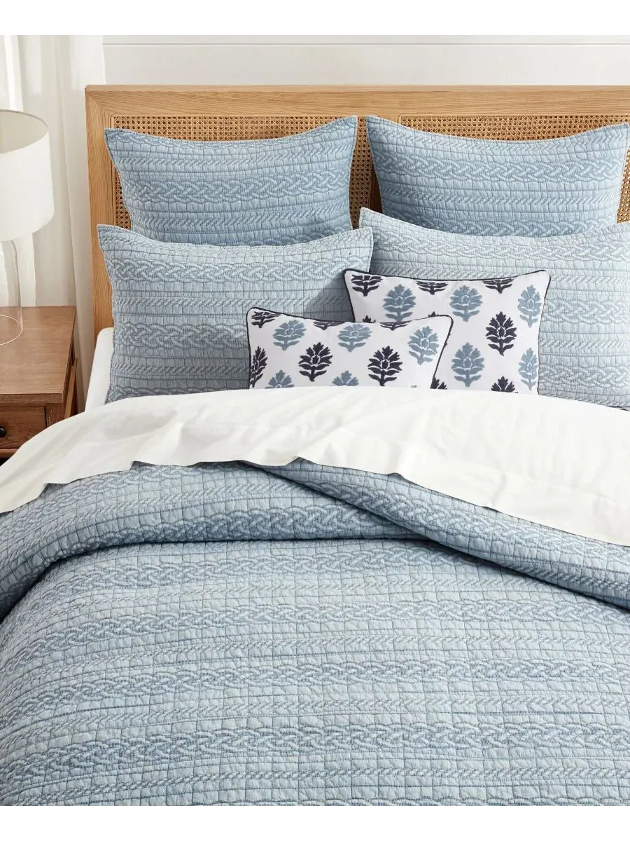 Комплект постельного белья Home Trintton Textured из 3 предметов, размер King Levtex — изображение 3 из 5, синий