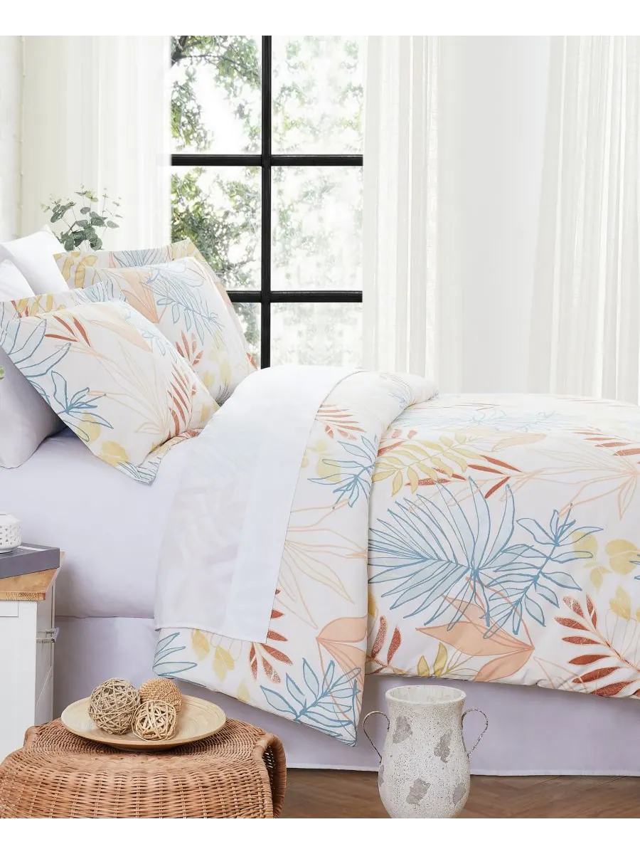 Комплект постельного белья Tropic Leaf из 3 предметов, размер King Southshore Fine Linens — изображение 5 из 5, мульти