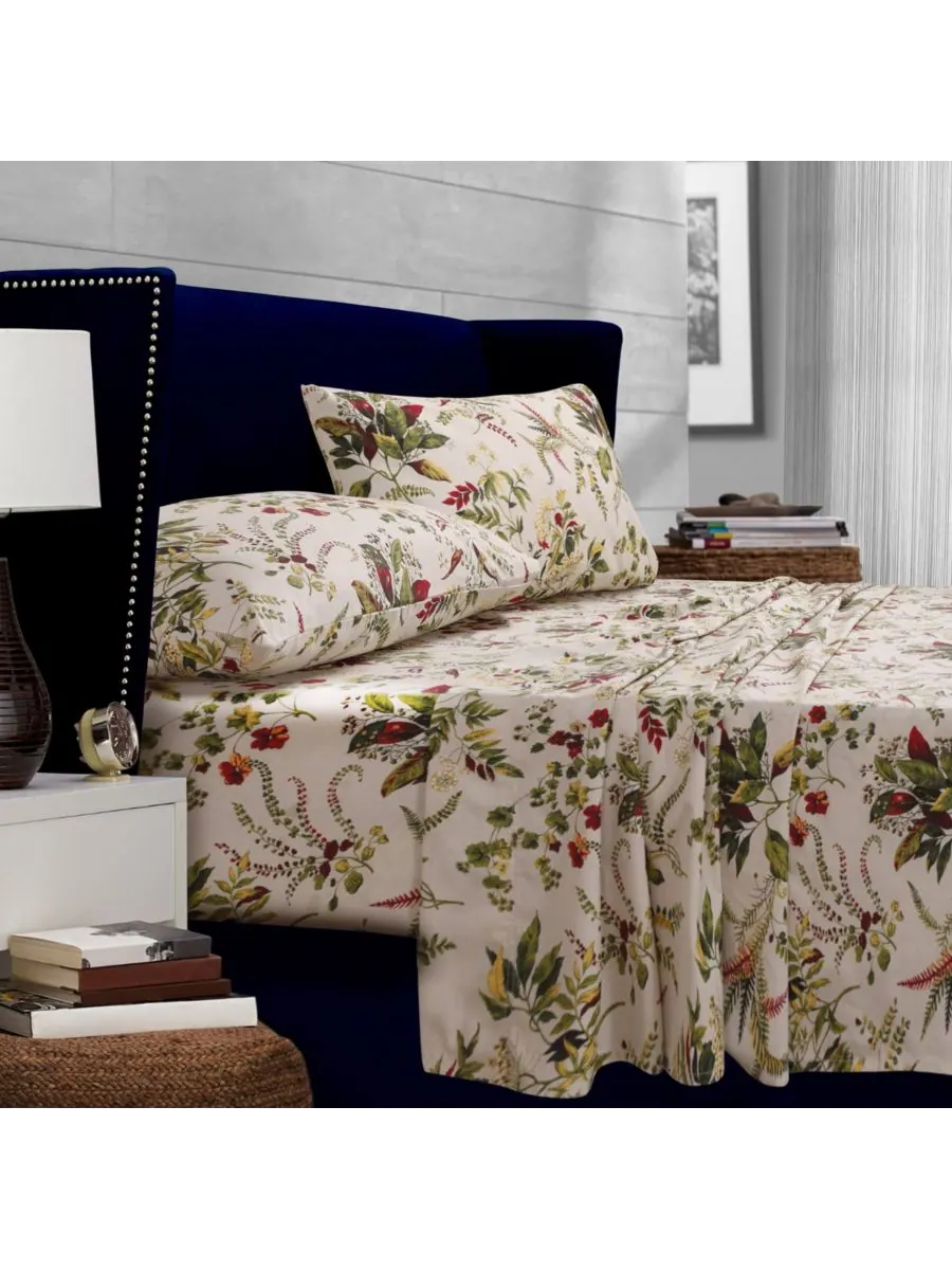Комплект постельного белья Maui Floral Printed 300 Thread Count Percale Extra Deep Pocket, размер — изображение 1 из 1