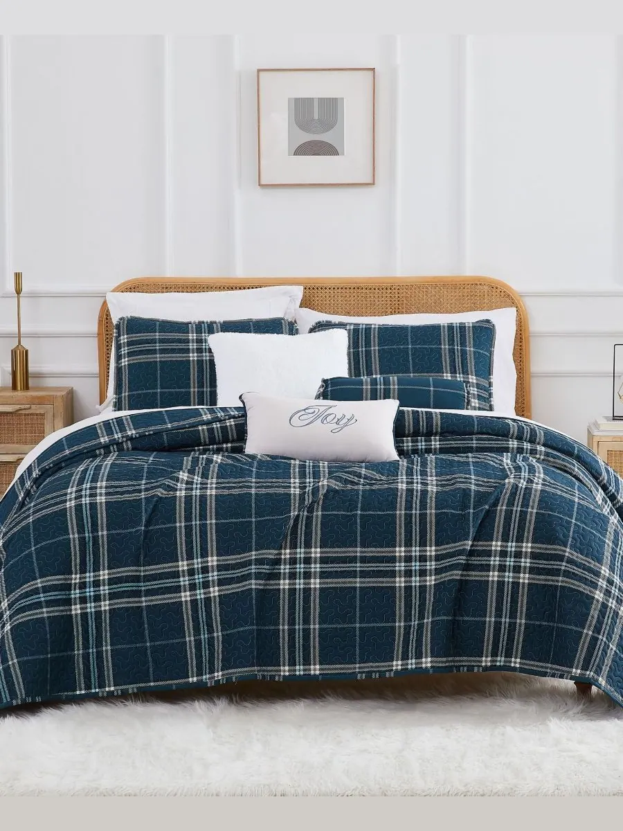 Комплект постельного белья Vilano Plaid из 6 предметов, размер Full/Queen Southshore Fine Linens