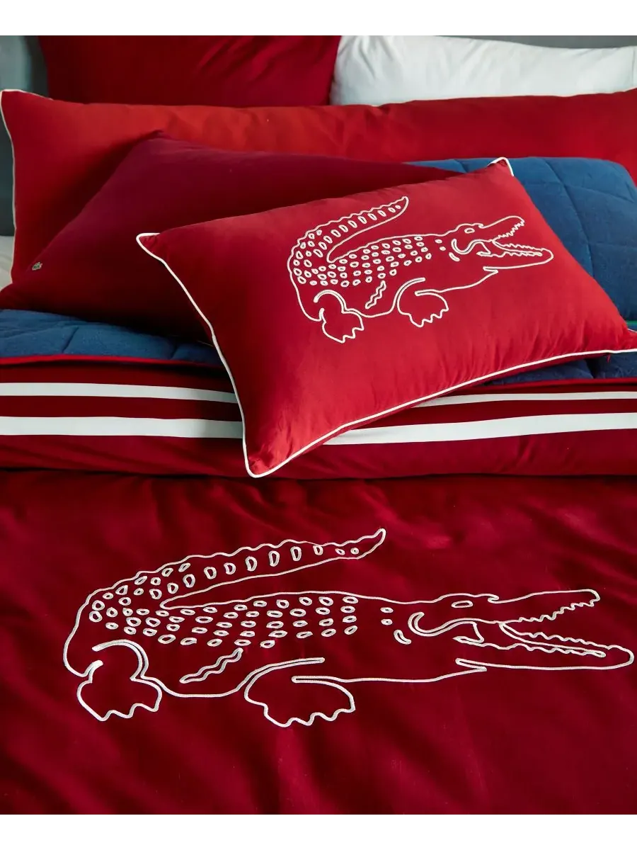 Комплект постельного белья Big Croc из 3 предметов, размер Full/Queen Lacoste Home — изображение 6 из 6, красный