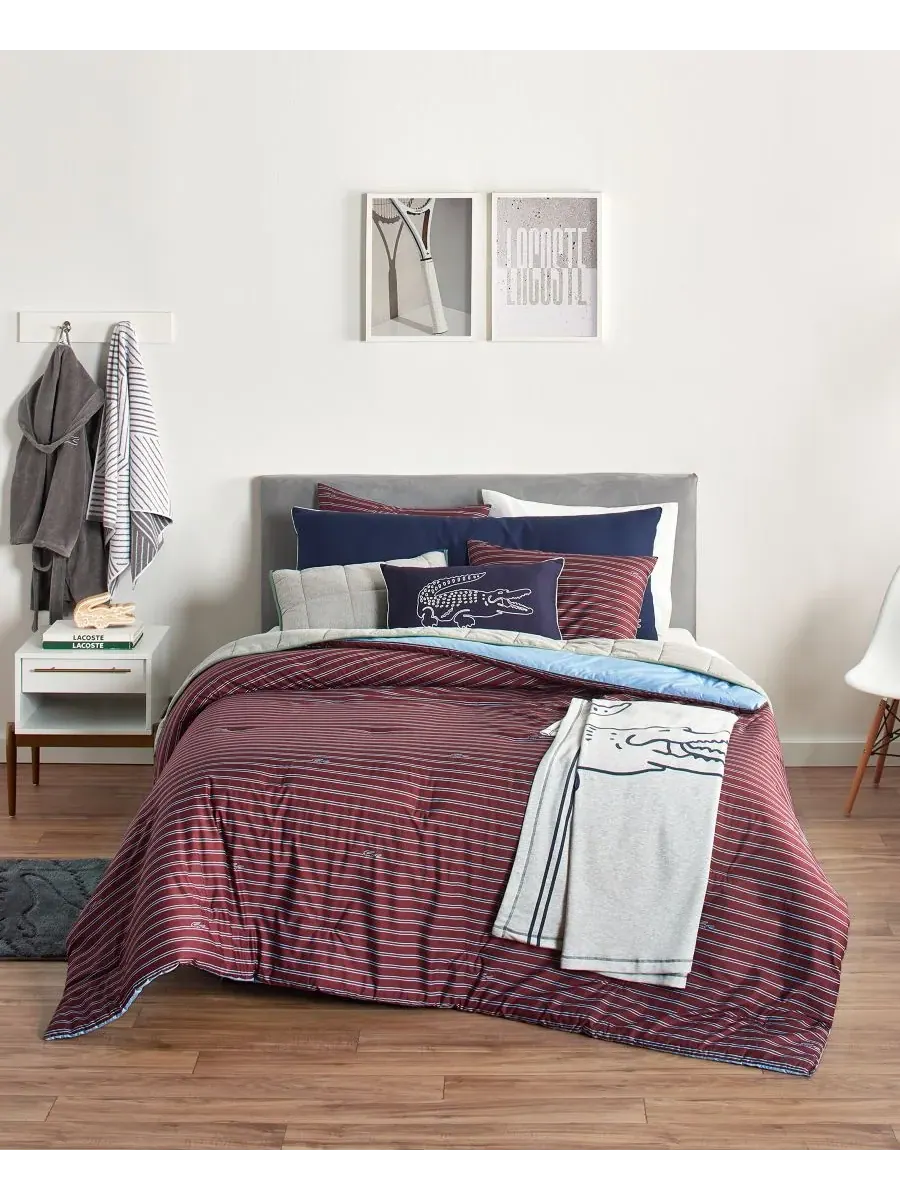 Комплект постельного белья Lindenwood из 3 предметов, размер King Lacoste Home — изображение 1 из 7, красный