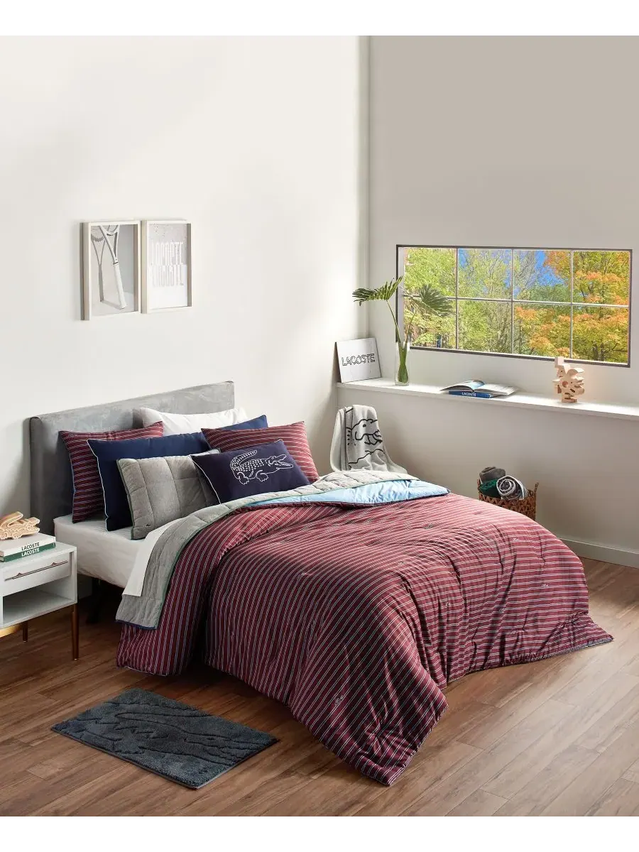 Комплект постельного белья Lindenwood из 3 предметов, размер King Lacoste Home — изображение 2 из 7, красный