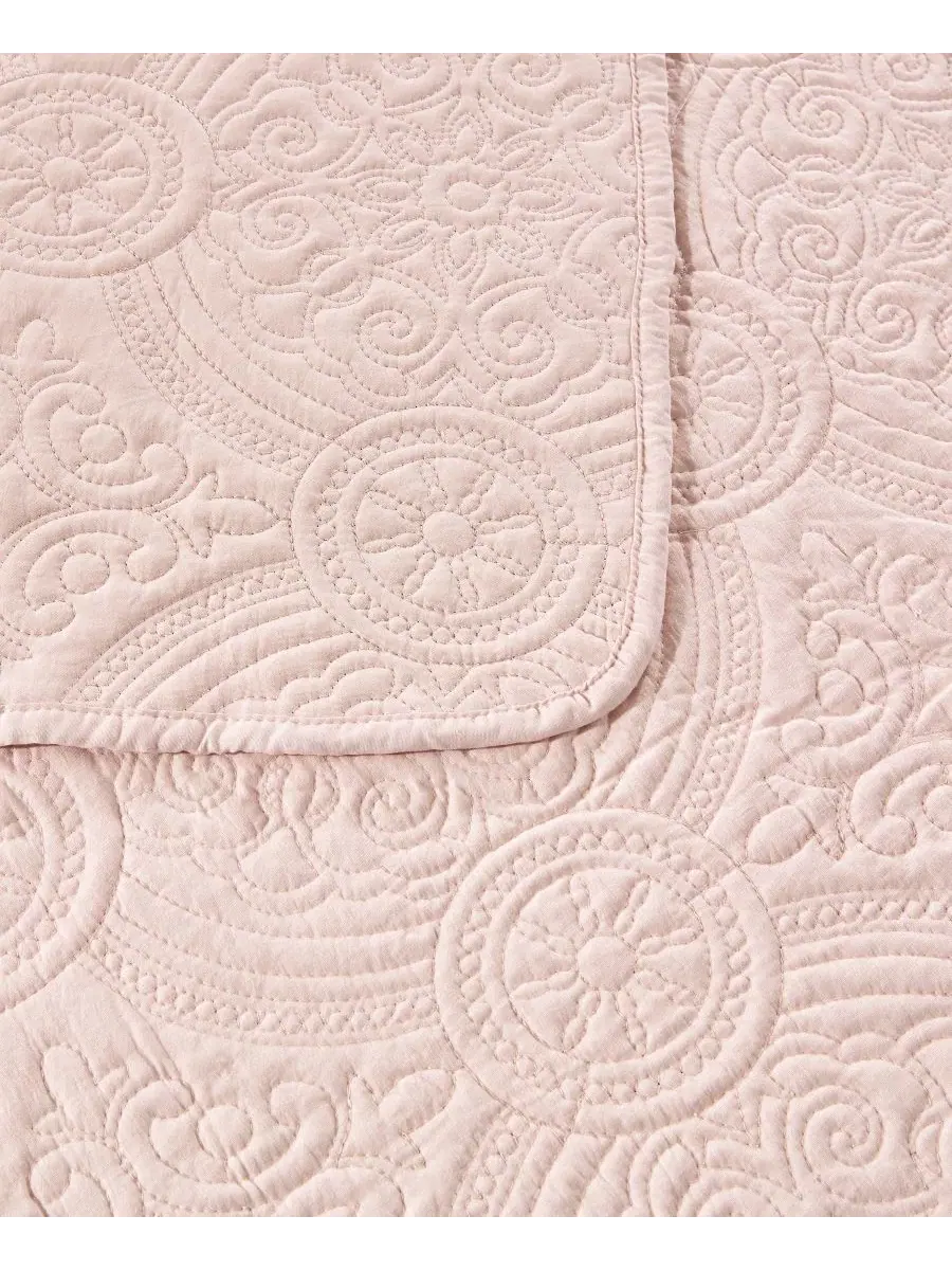 Стеганый комплект постельного белья Mischa Medallion Simply Soft — изображение 3 из 6, розовый