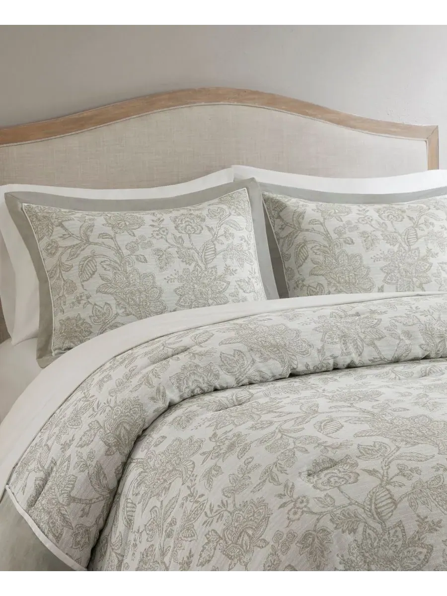 Комплект постельного белья Fiona Floral, 9 предметов, размер King Addison Park, шалфейный — изображение 4 из 10