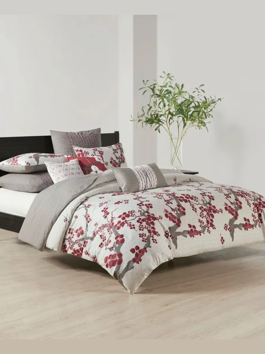 Комплект пододеяльника Cherry Blossom, 3 предмета, King Natori — изображение 2 из 8, мульти
