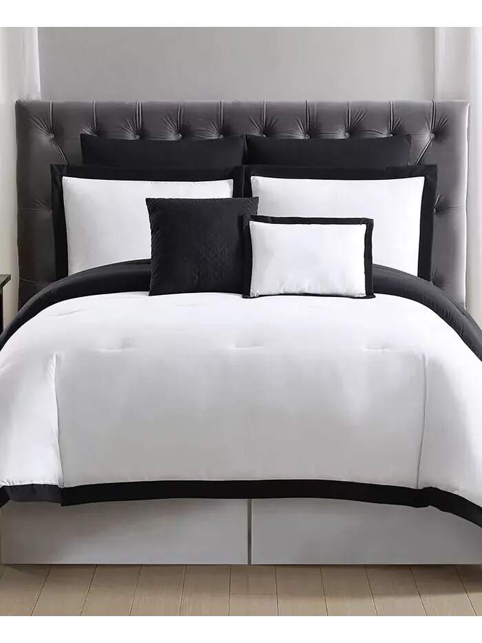 Everyday Hotel Border 7 шт. Наборы одеял Truly Soft — изображение 1 из 5, белый серый