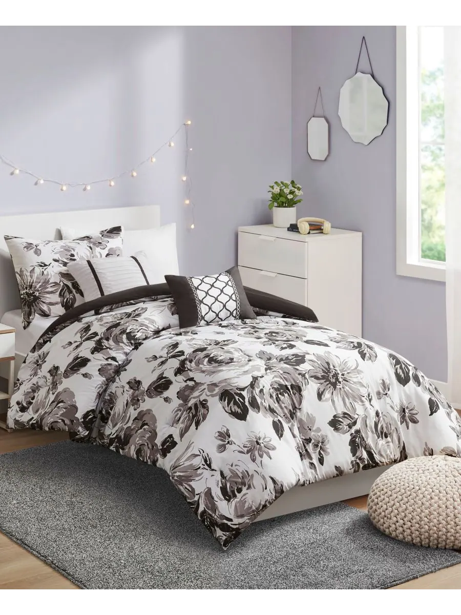 Комплект постельного белья Dorsey Floral из 4 предметов, размер Twin/Twin XL Intelligent Design — изображение 2 из 9