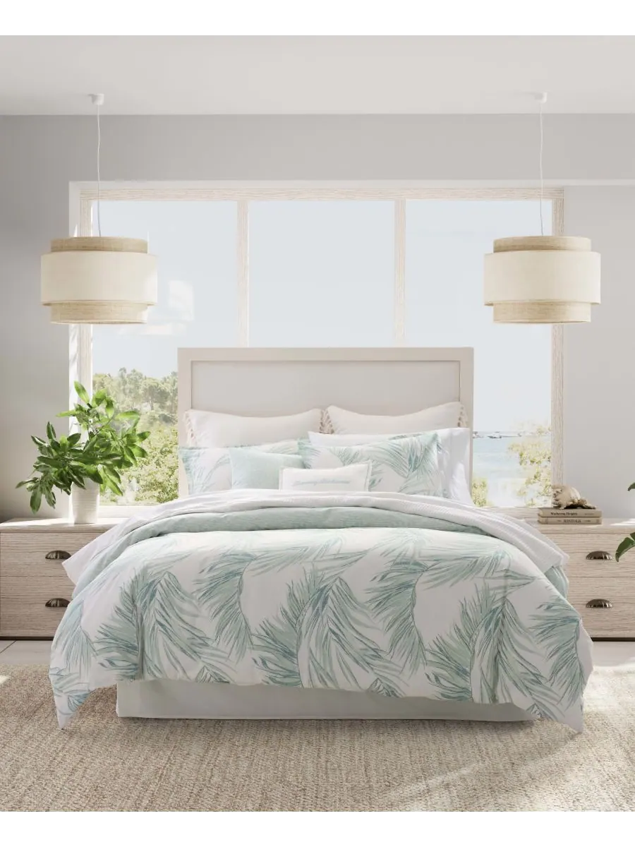 Комплект постельного белья canyon palms из хлопка, двусторонний, 3 предмета, размер full/queen — изображение 8 из 9, зеленый