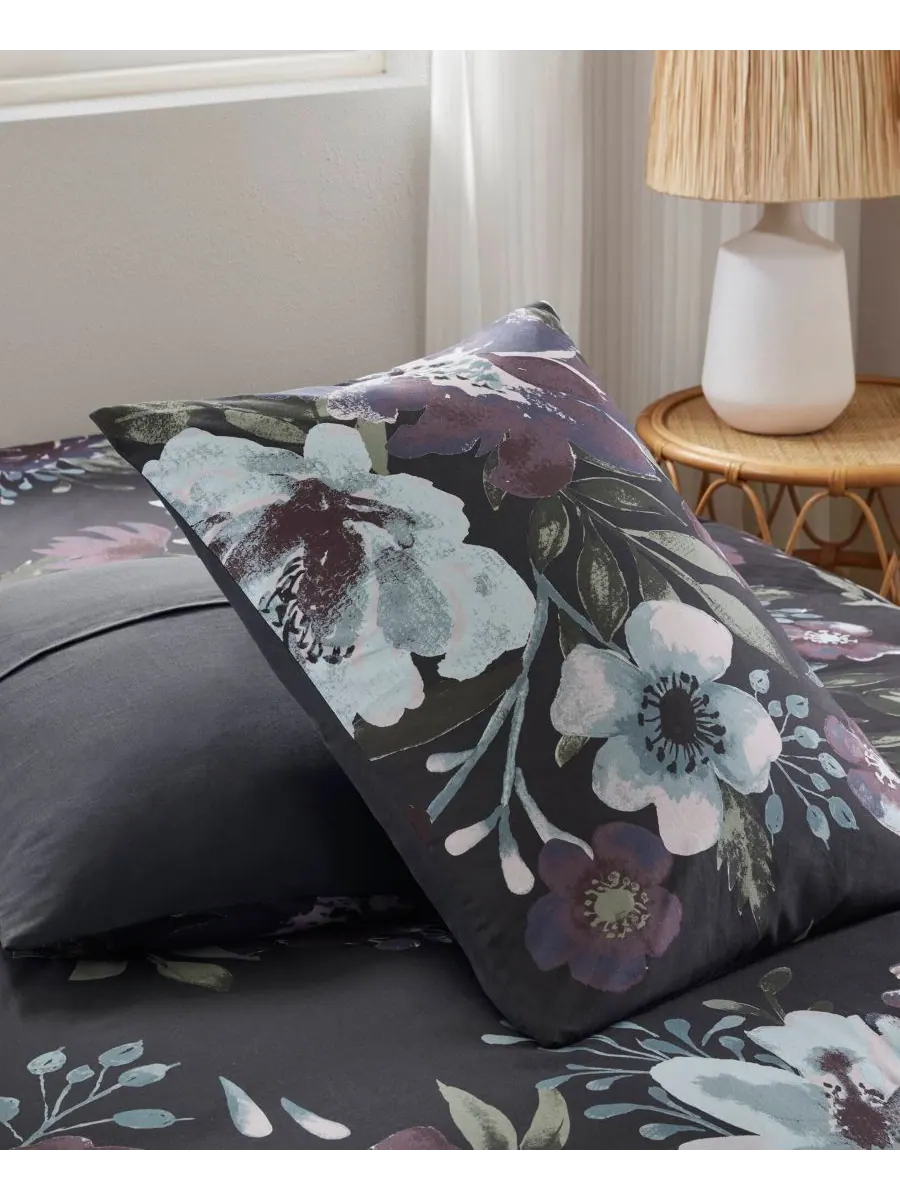 Комплект постельного белья Jolene Floral из 3 предметов, размер Full/Queen Madison Park — изображение 8 из 10, темный серый