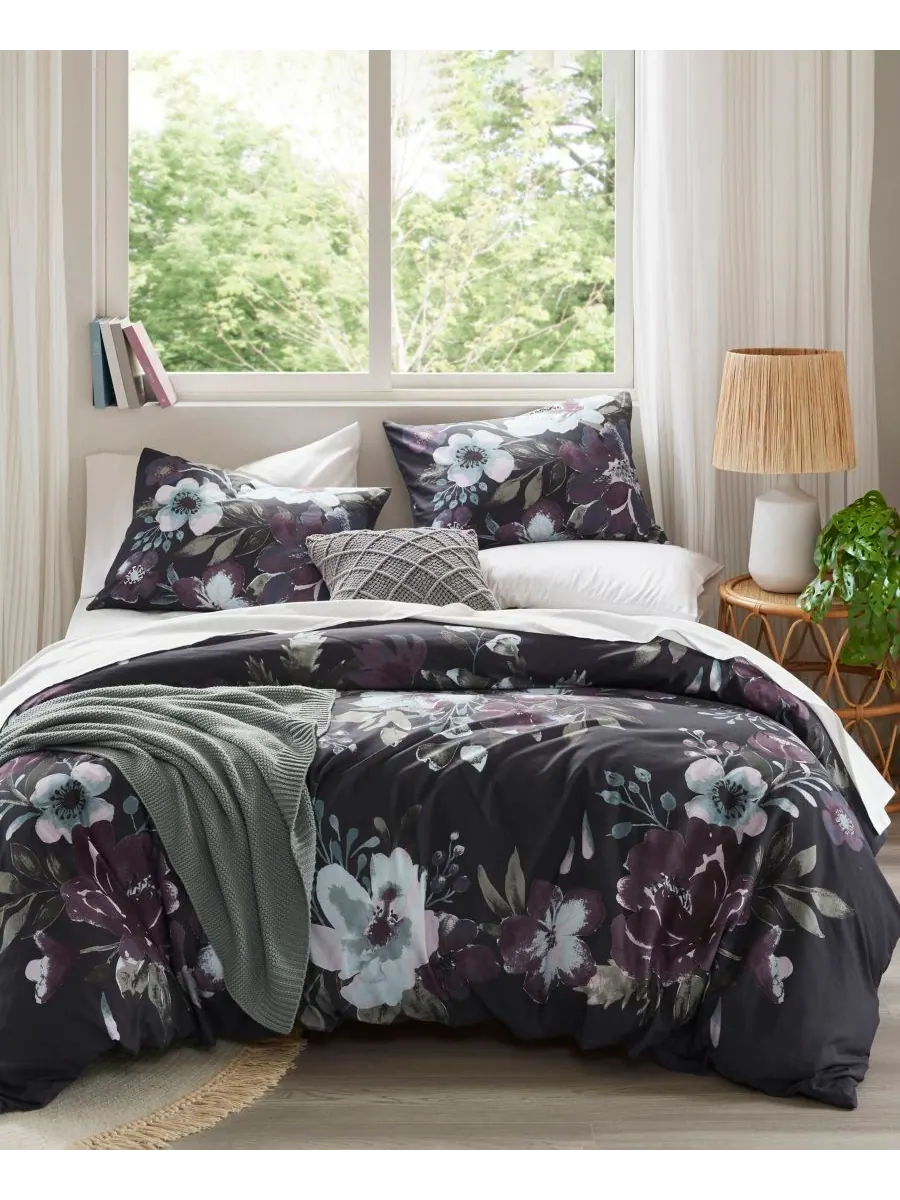 Комплект постельного белья Jolene Floral, 3 предмета, размер Full/Queen Madison Park — изображение 1 из 10, темный серый