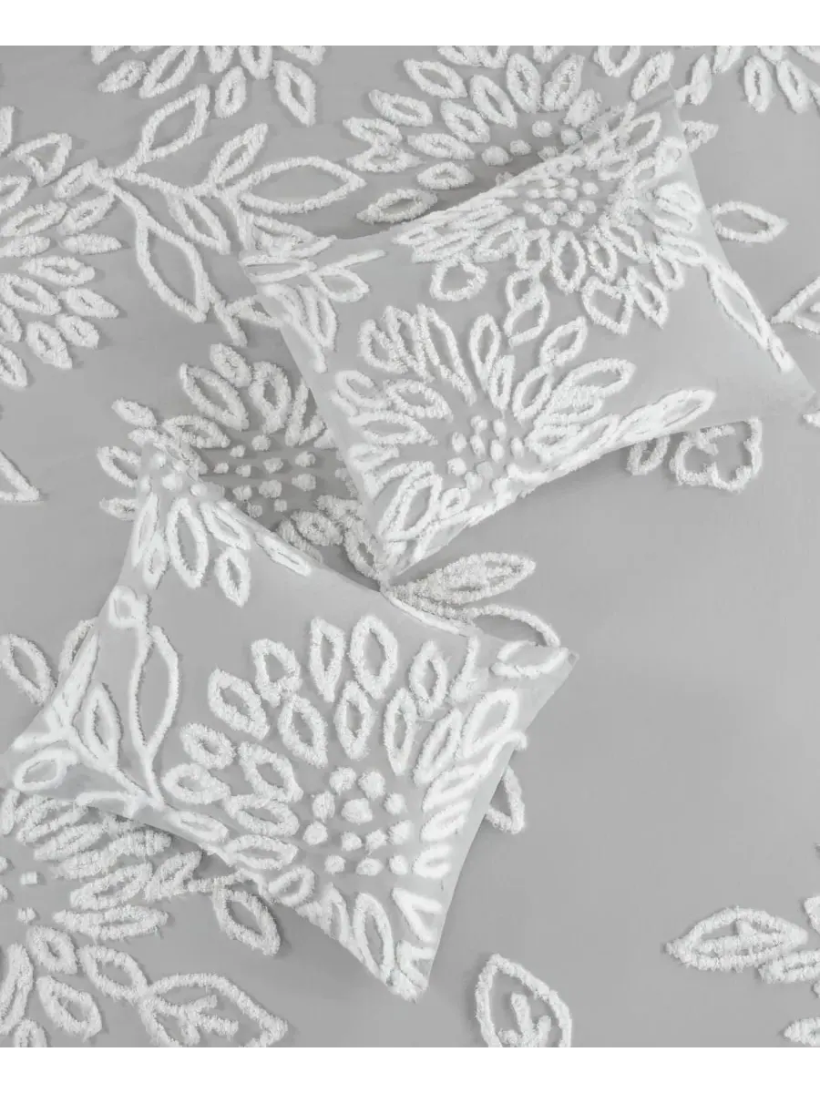 Комплект постельного белья Veronica Floral Tufted из 3 предметов, размер Full/Queen Madison Park — изображение 6 из 10