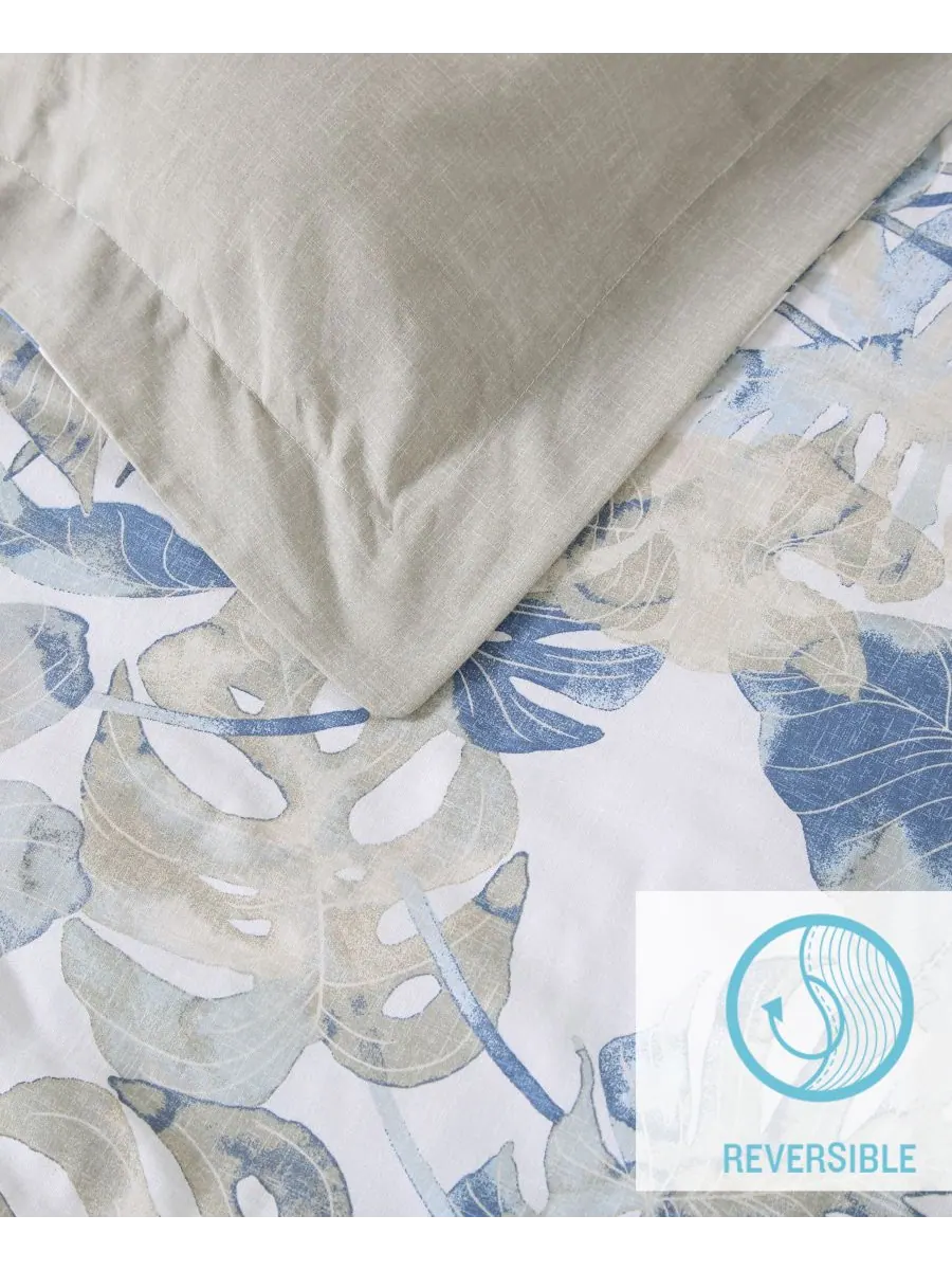 Комплект постельного белья Raw Coast из 4 предметов, размер Queen Tommy Bahama Home — изображение 4 из 9, синий