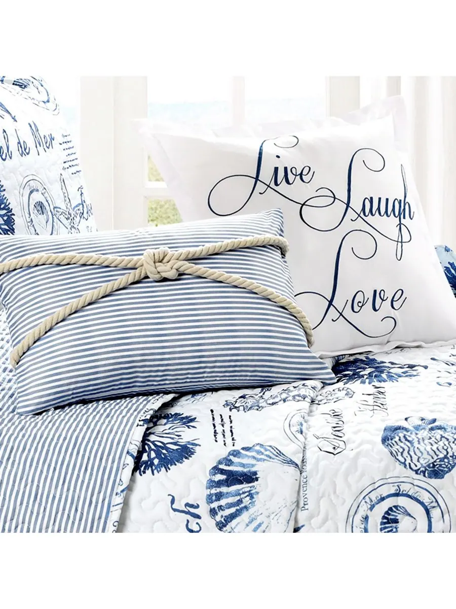 Комплект постельного белья harbor life из 7 предметов, размер king Lush Décor — изображение 5 из 9, синий