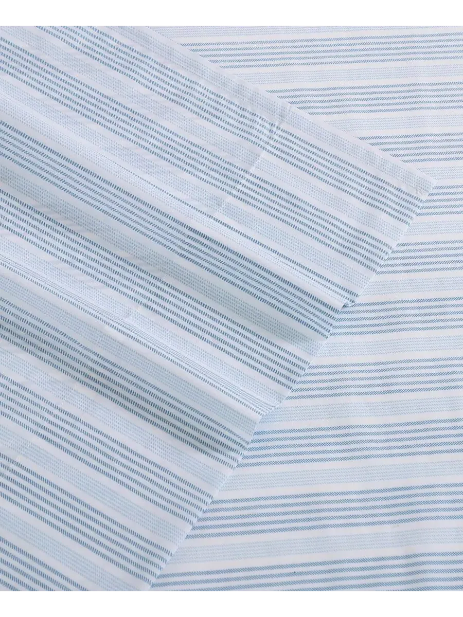 Комплект постельного белья Tayleur Stripe из хлопкового перкаля с плотностью 200 нитей, размер King — изображение 3 из 4