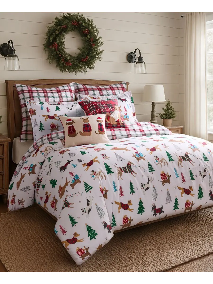Комплект постельного белья Home Jingle Paws, 3 предмета, двусторонний, размер King Levtex