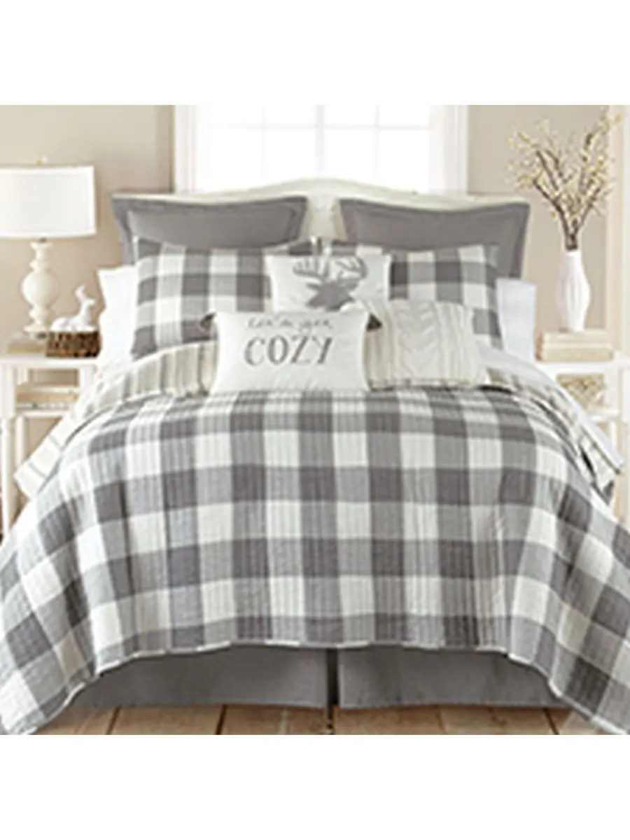 Двусторонний комплект постельного белья camden buffalo check, 3 предмета, размер full/queen. Levtex