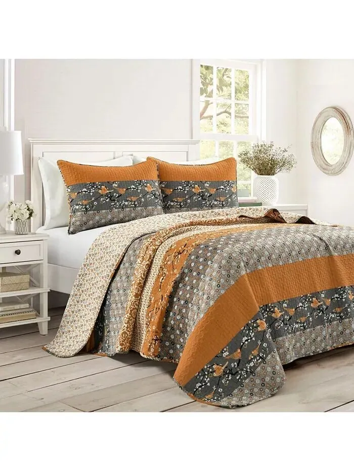 Комплект двусторонних одеял Royal Empire Lush Décor — изображение 1 из 9, желтый серый