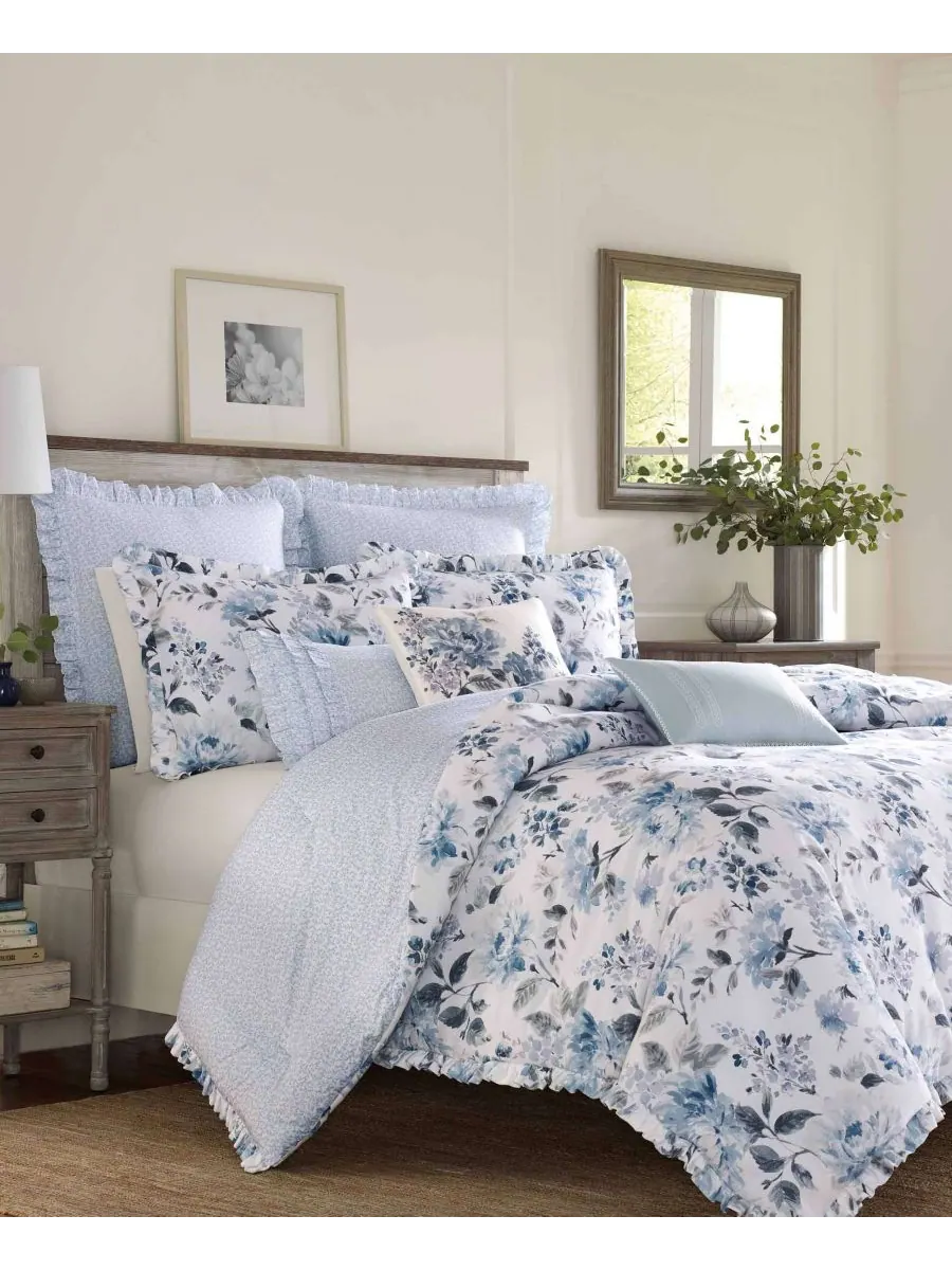 Комплект постельного белья Chloe Cottage, 2 предмета, размер Twin Laura Ashley — изображение 1 из 4, синий